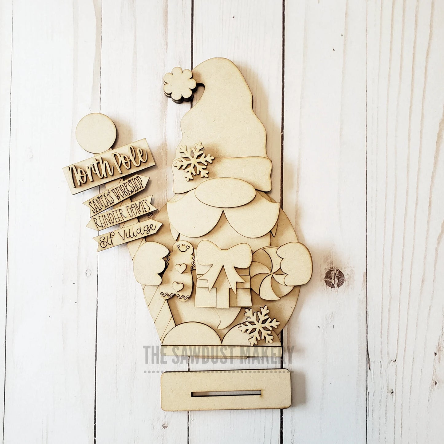 North Pole Santa Gnome- DIY Blank