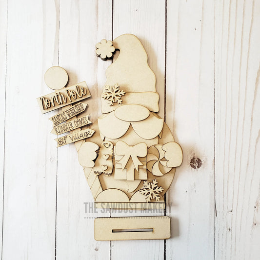North Pole Santa Gnome- DIY Blank