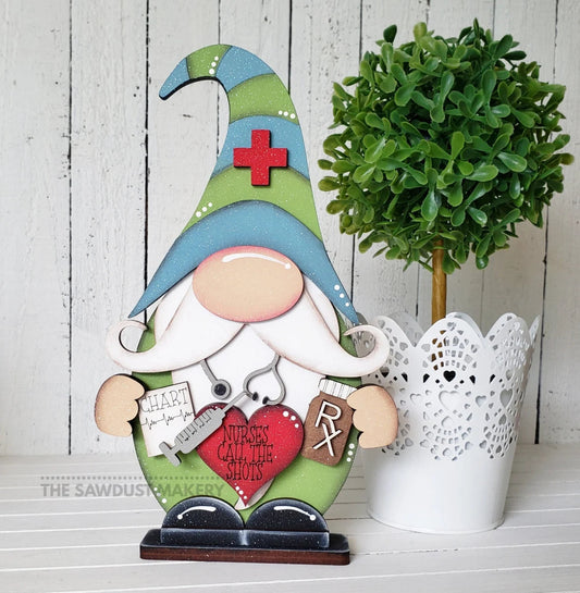Boy Nurse Gnome - Paint Party Kit