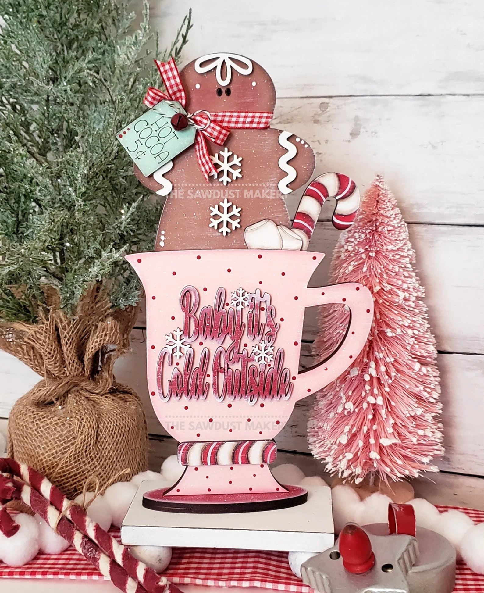 Gingerbread Hot Cocoa Shelf Sitter- Paint Party