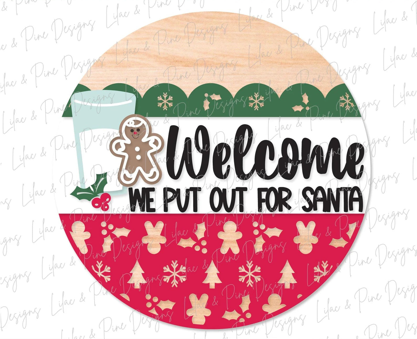 Welcome We Put Out For Santa Round- Paint Party Kit