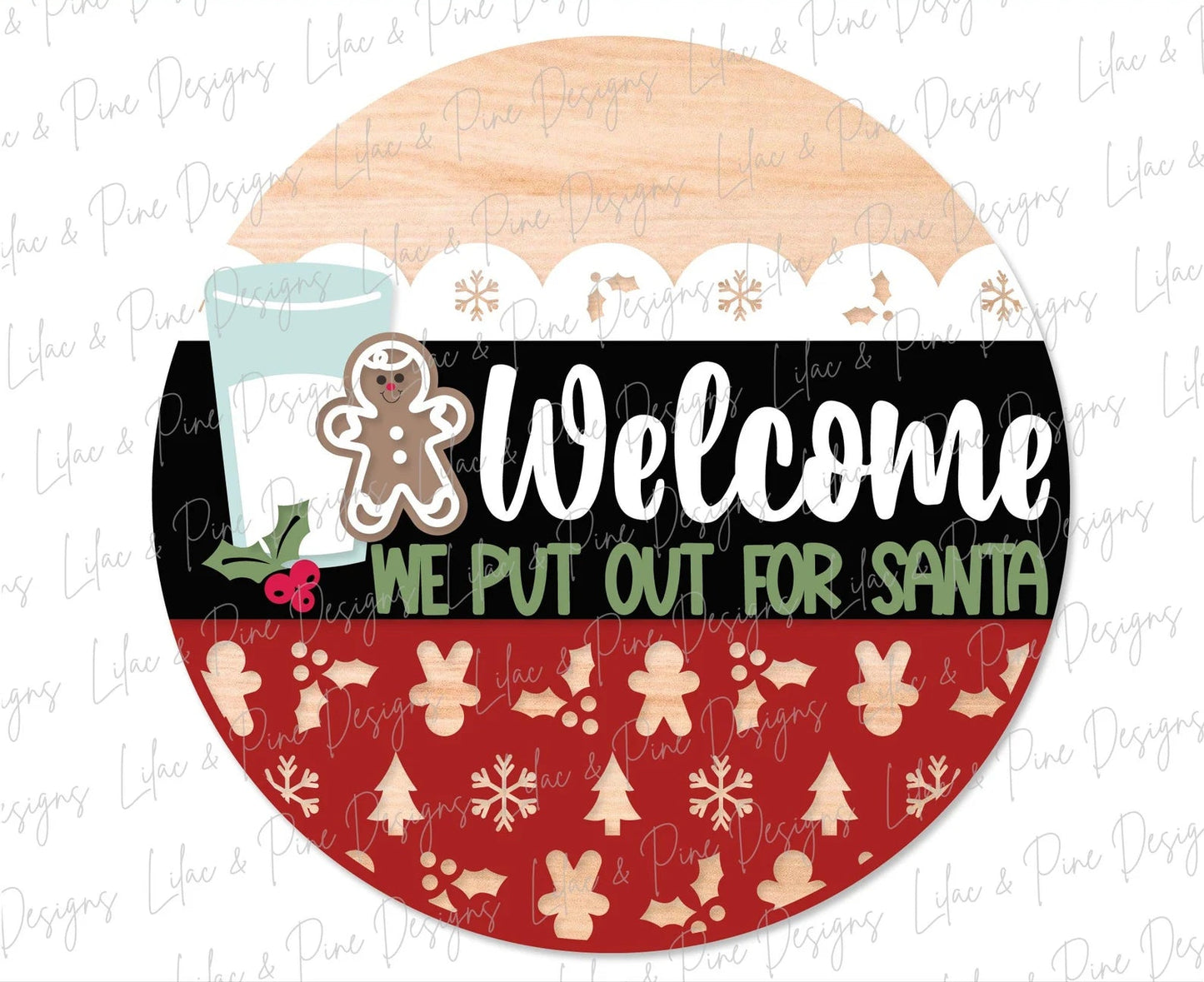Welcome We Put Out For Santa Round- Paint Party Kit