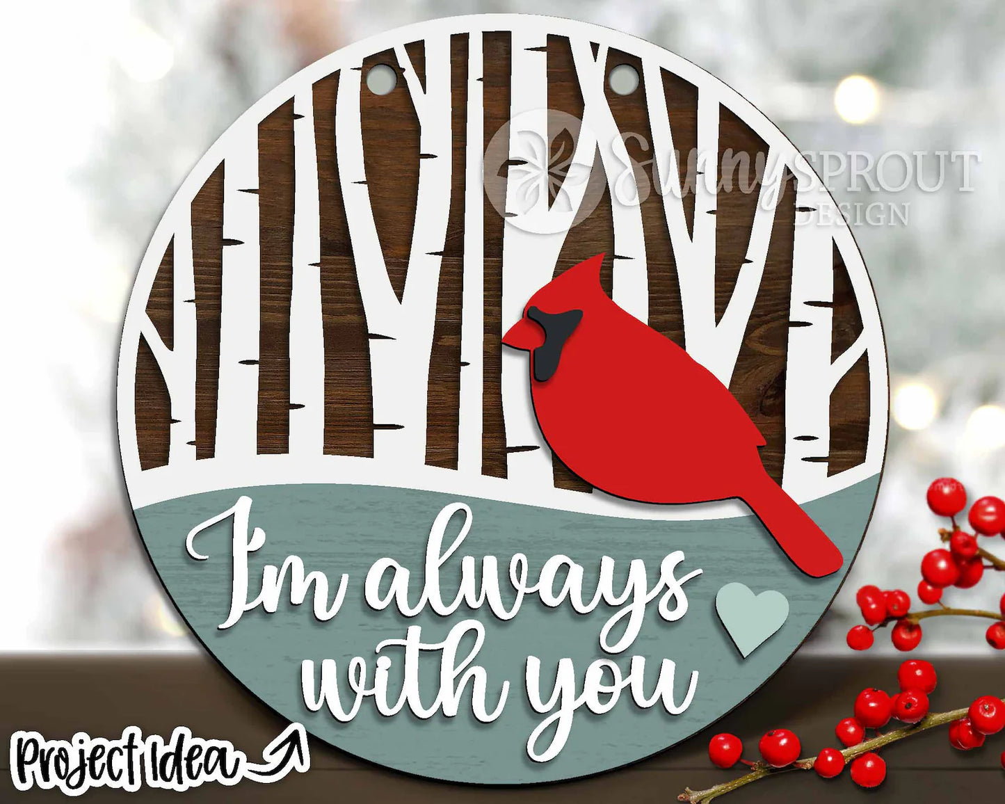 I'm Always With You Cardinal Round- Paint Party Kit