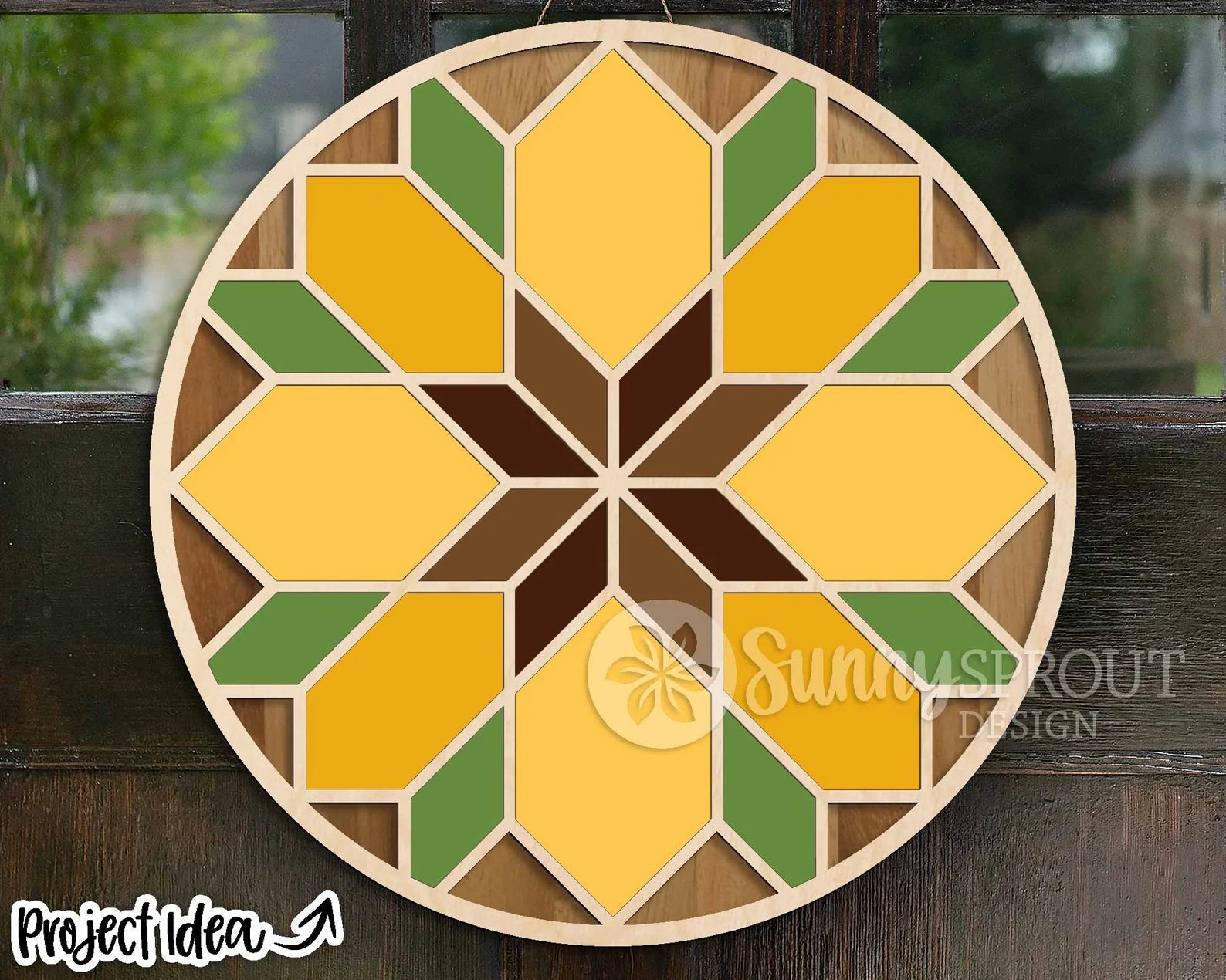 Quilt Flower Round- DIY Blank