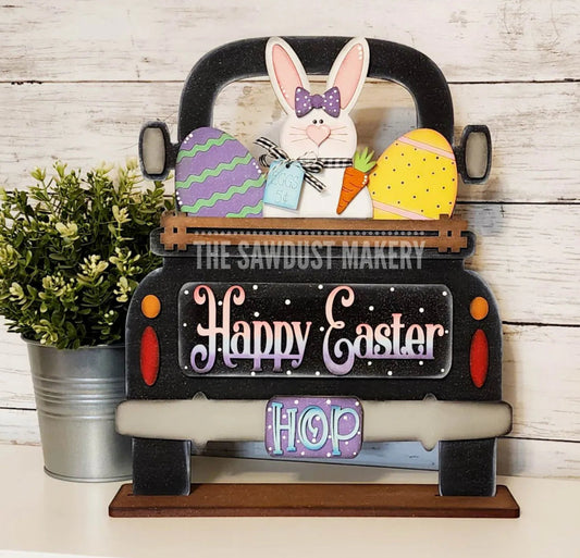 Interchangeable Truck & Happy Easter Inserts  - DIY Blank
