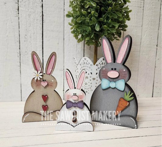 Bunny Family Trio- DIY Blank
