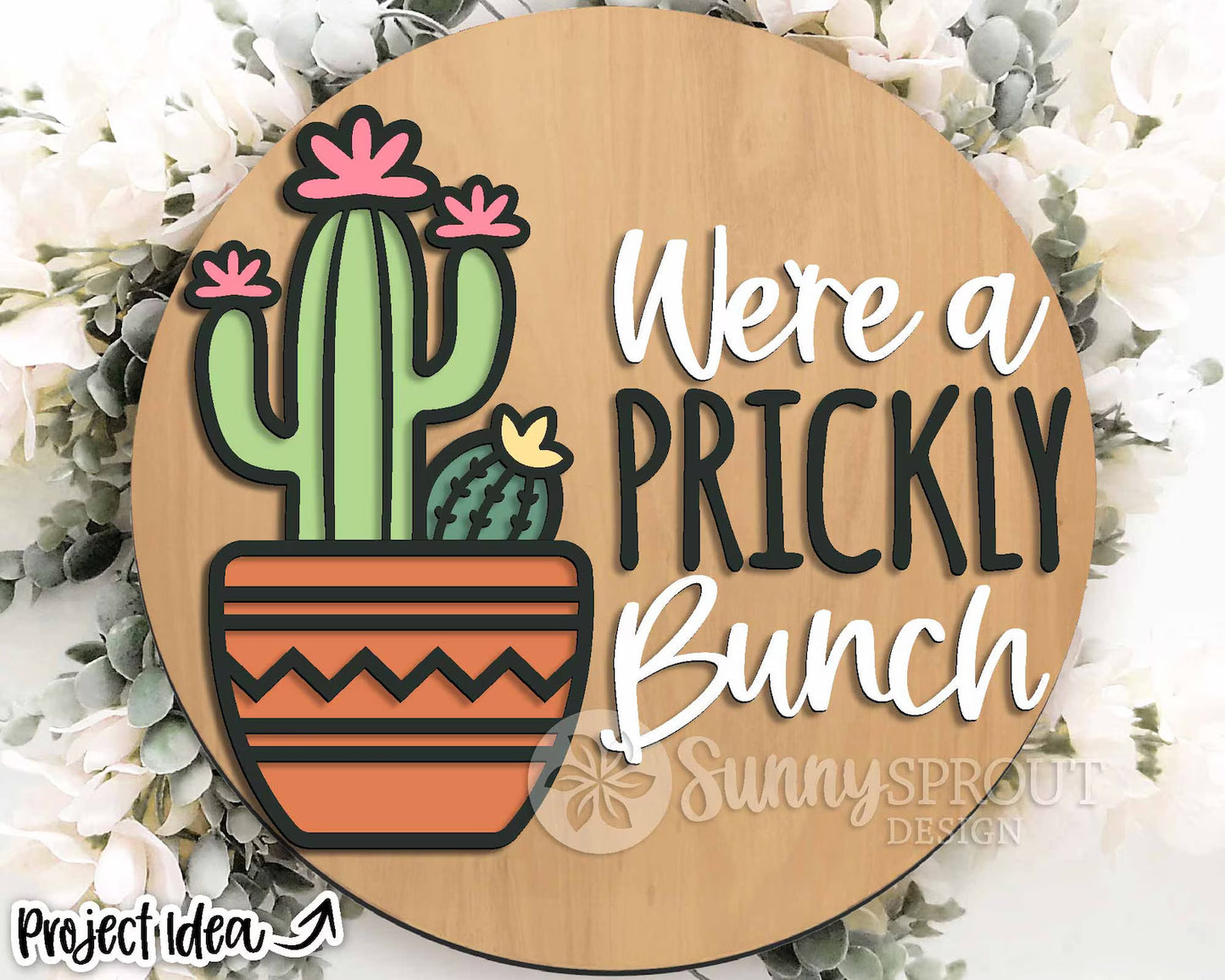 We're A Prickly Bunch Round- Paint Party Kit