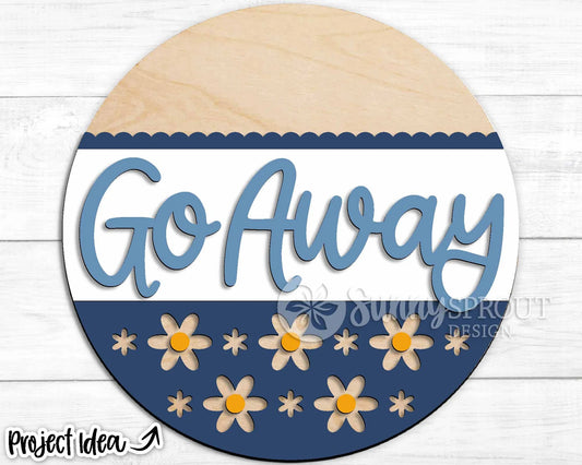 Go Away Daisy Round- DIY Blank