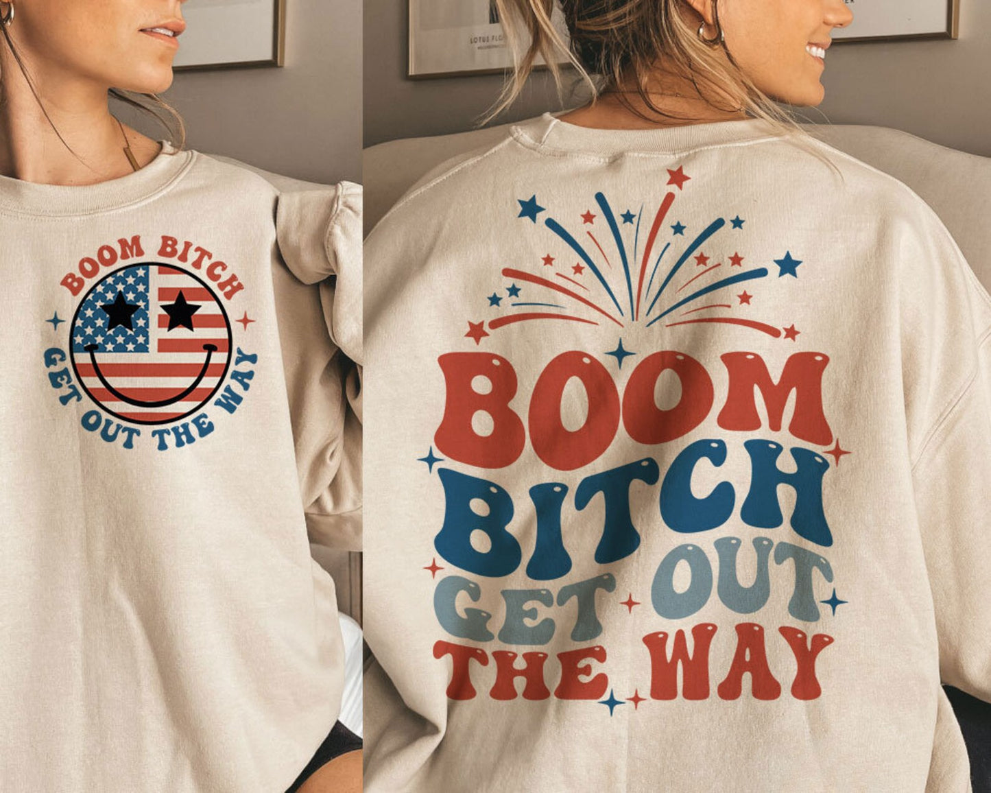 Boom Bitch Get Out of the Way 4th of July Shirt