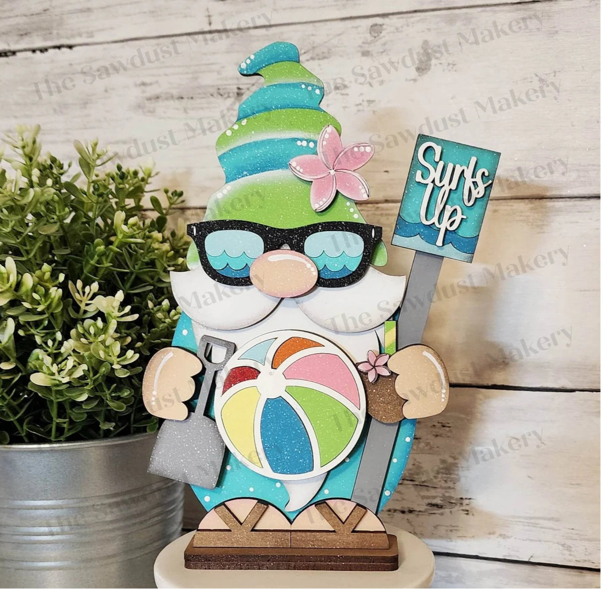 Surfs Up Beach Gnome - Paint Party Kit