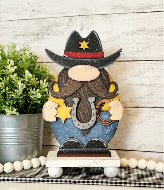 Cowboy Sherriff Gnome - DIY Blank