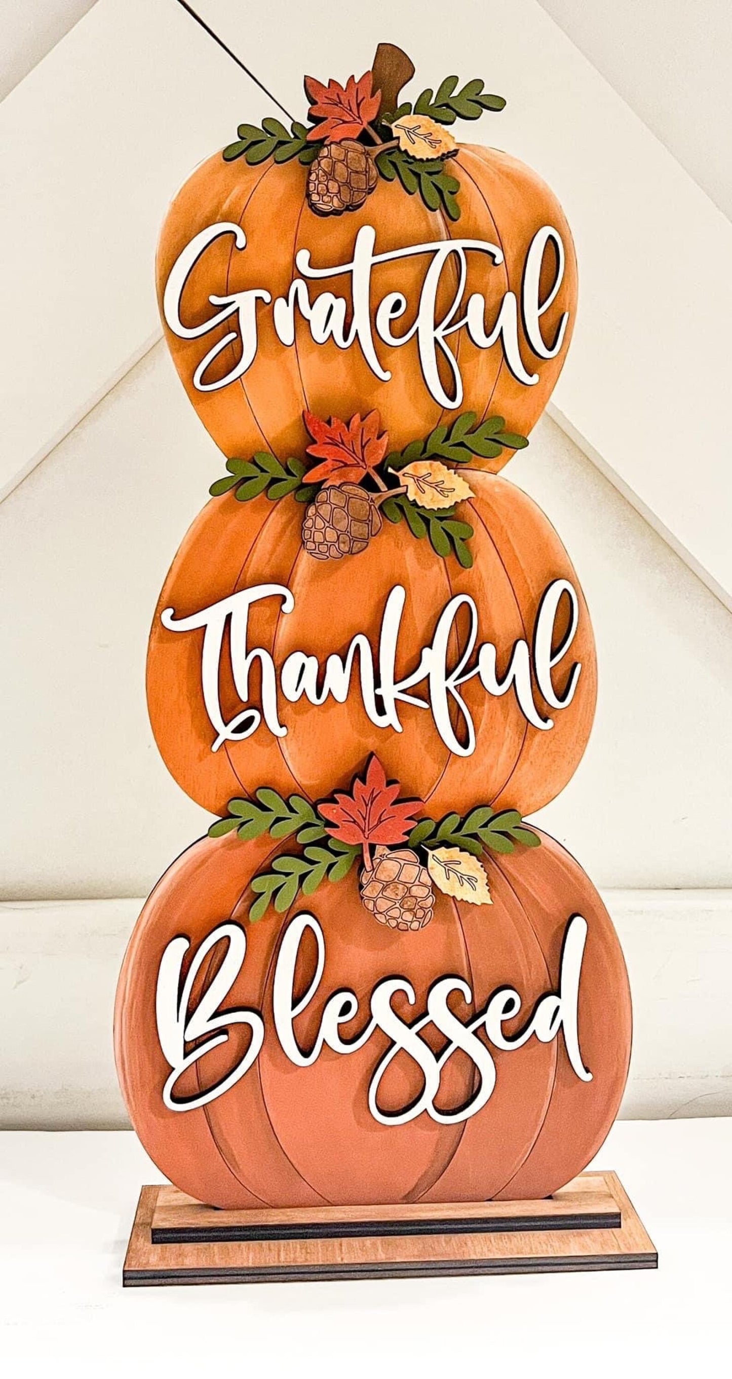 Thankful Grateful Blessed Pumpkin Stack- Paint Party Kit