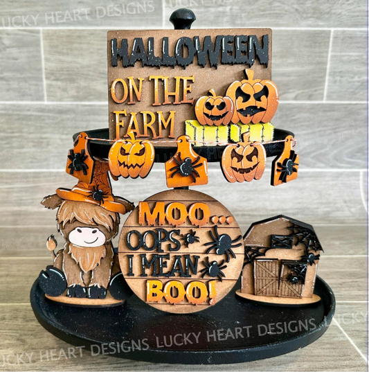 Moo I Mean Boo Halloween Decor Set- Paint Party Kit