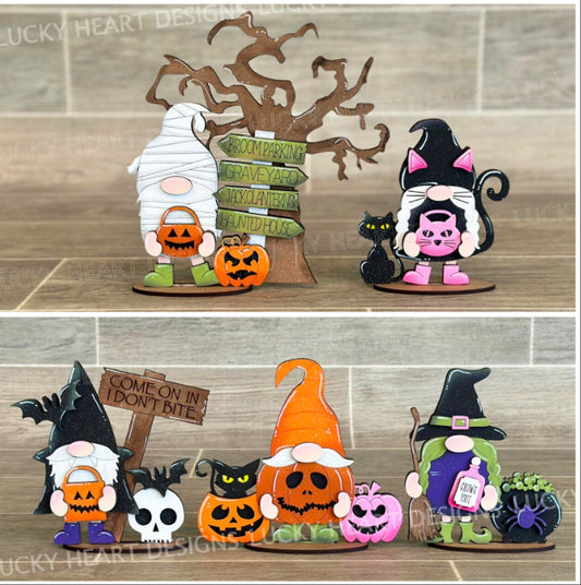 Halloween Gnomes Decor Set
