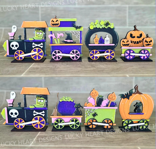 Halloween Train Shelf Sitter Decor Set