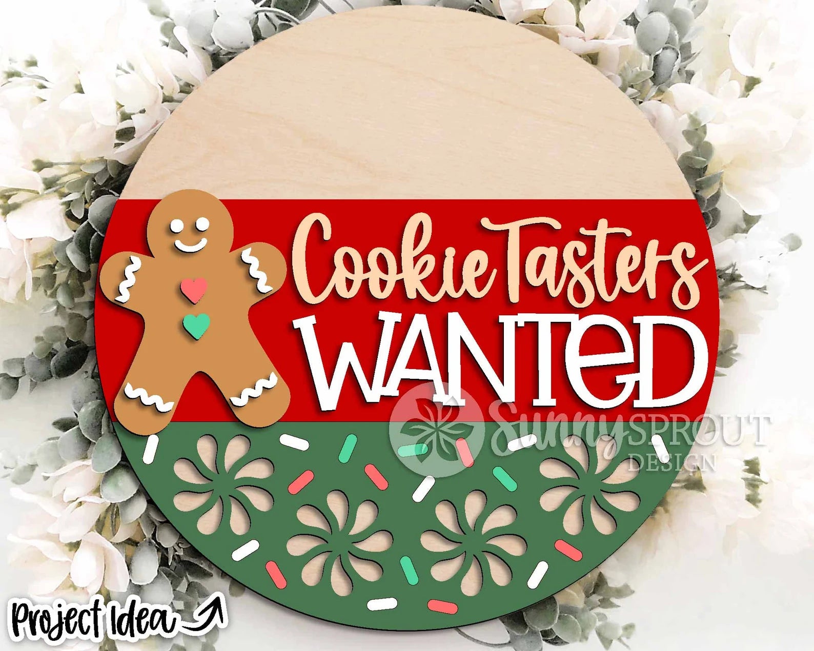 Cookie Testers Wanted Round- DIY Blank