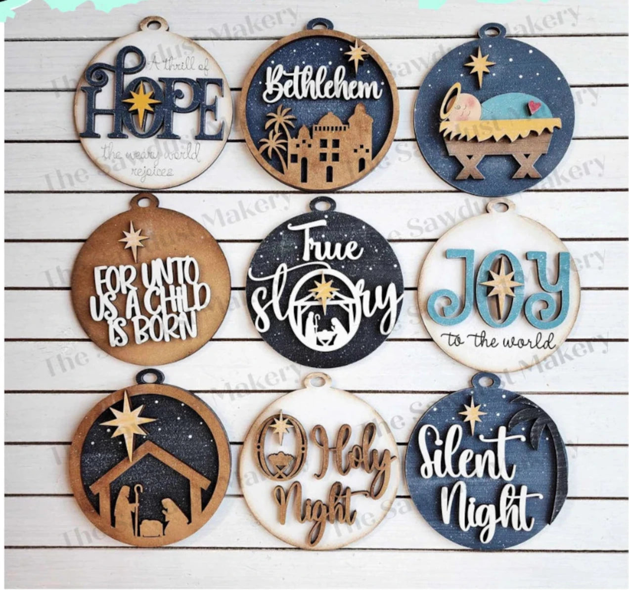 Religious Nativity Ornament Bundle- Paint Party Kit