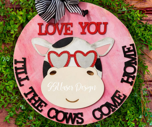 Love You Till The Cows Come Home Round- Paint Party Kit
