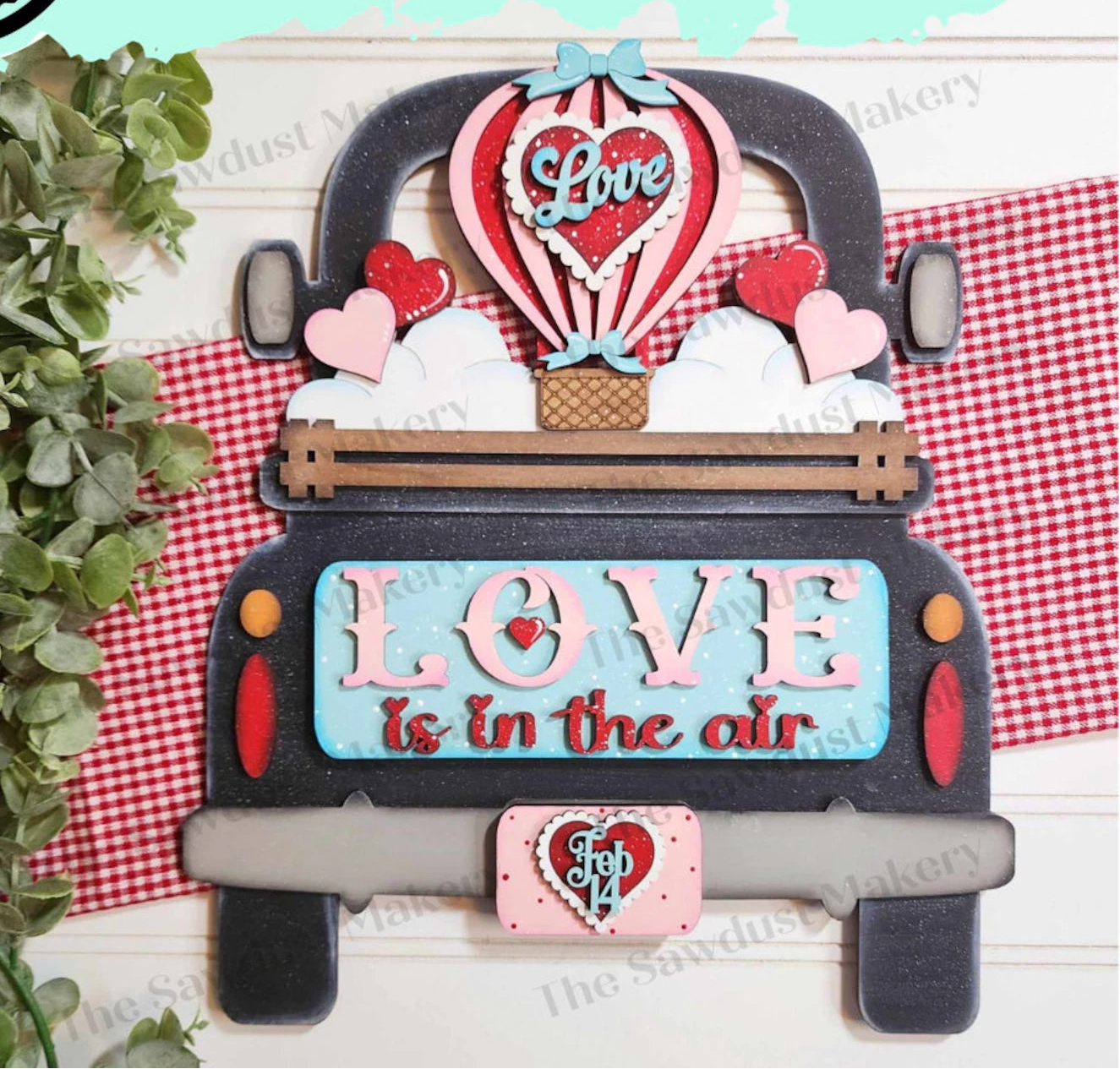 Interchangeable Truck & Love Is In The Air Valentine Inserts- DIY Blank