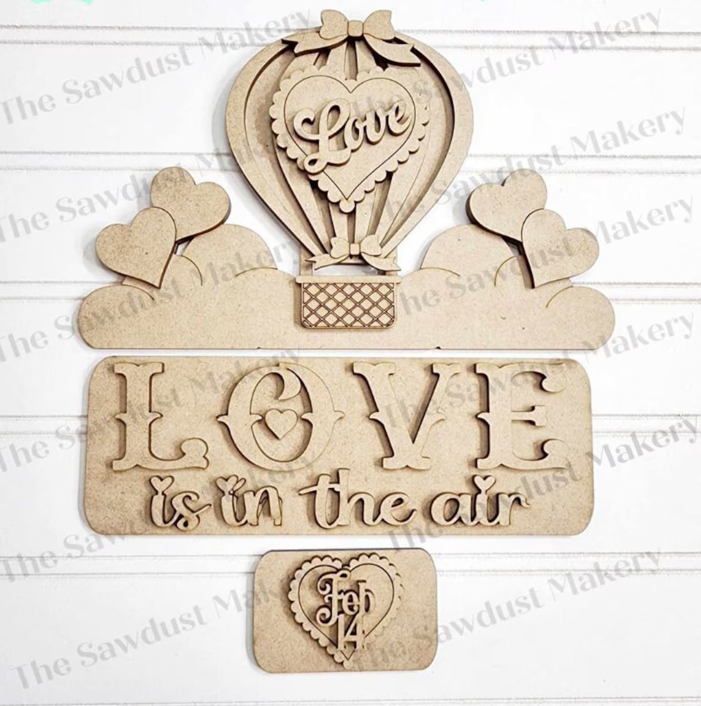 Interchangeable Truck & Love Is In The Air Valentine Inserts- DIY Blank
