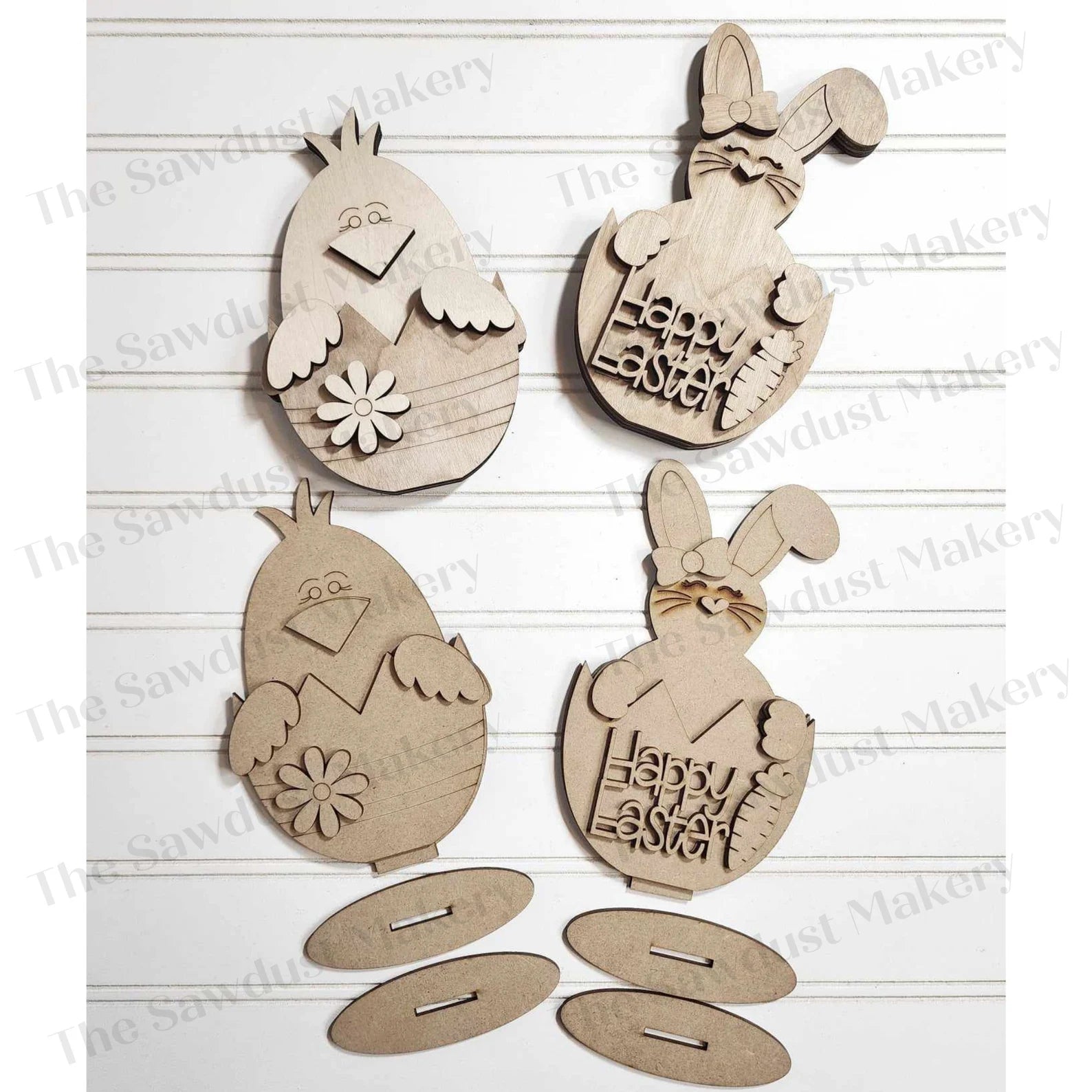 Bunny & Chick Egg Shelf Sitters