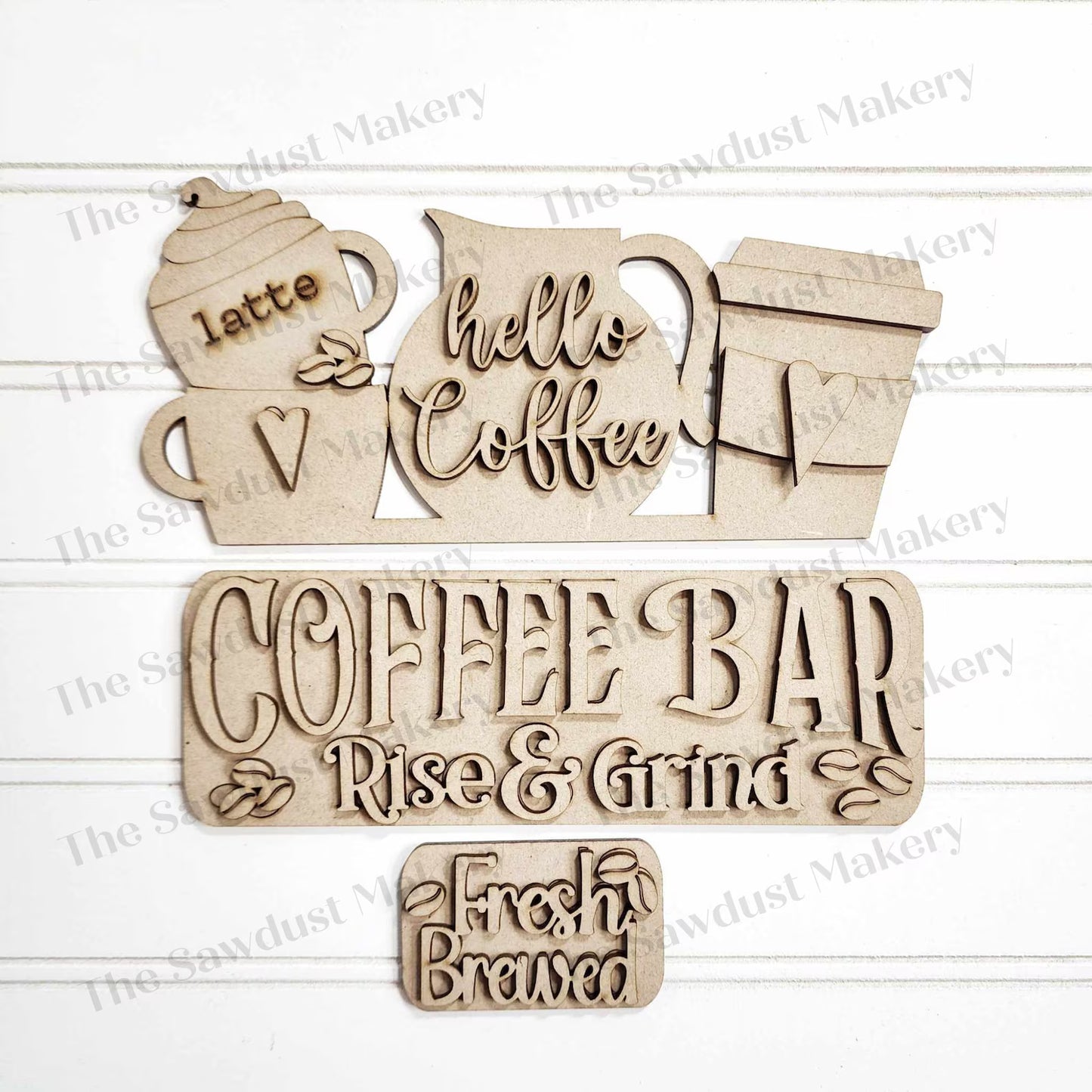Interchangeable Truck & Coffee Bar Inserts- DIY Blank