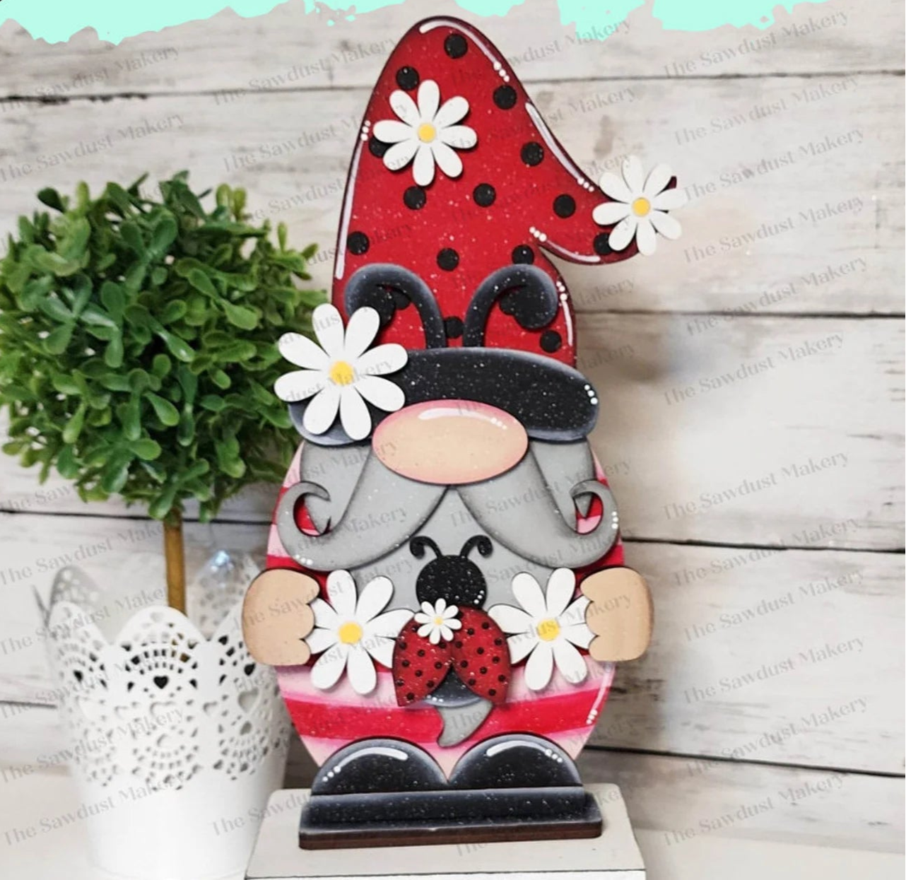 Ladybug Gnome