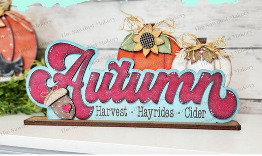 Autumn Cider Hayrides Cider Shelf Sitter- Paint Party