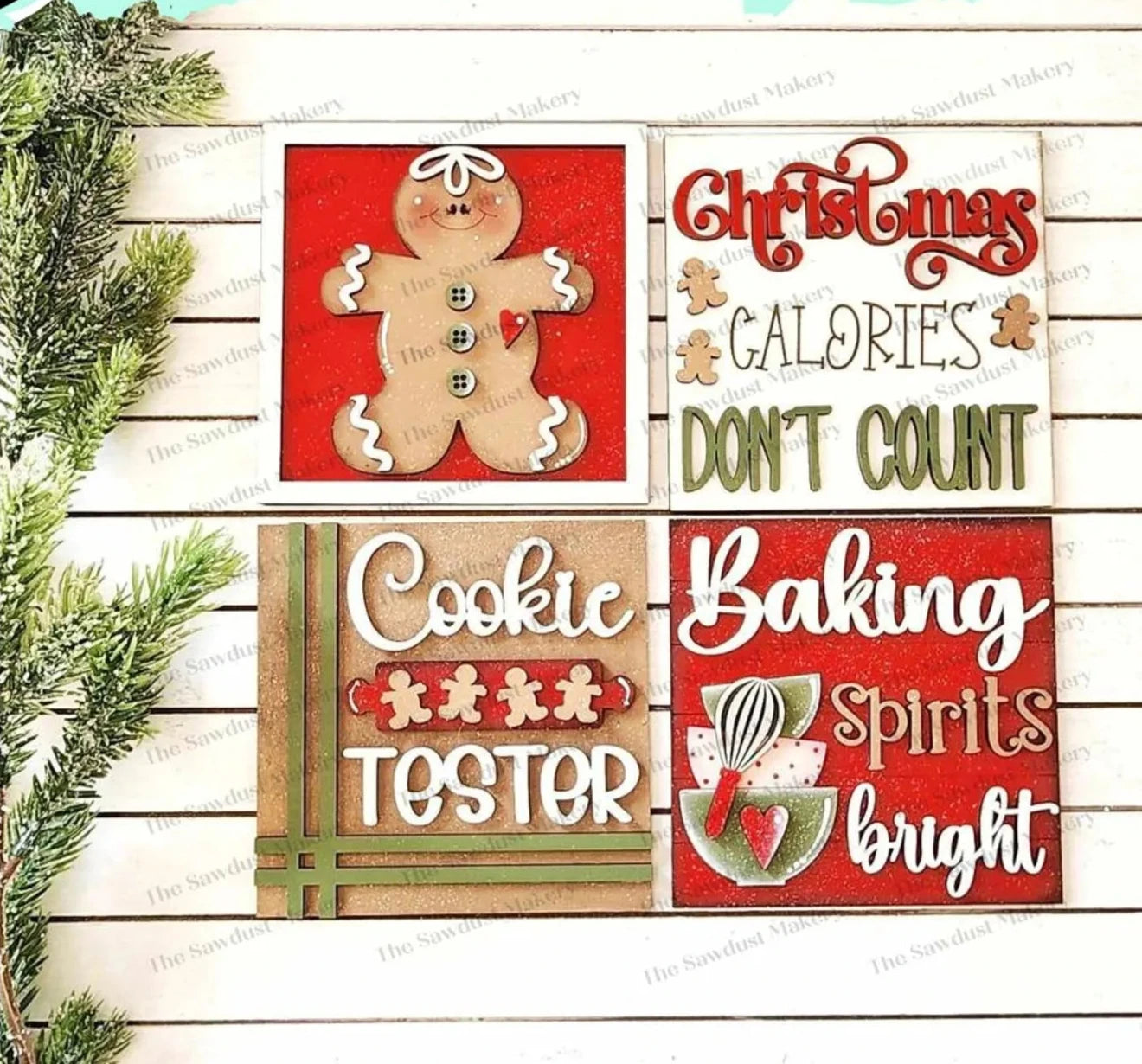 Baking Spirits Bright Quad Mix & Match Tiles- DIY Blank