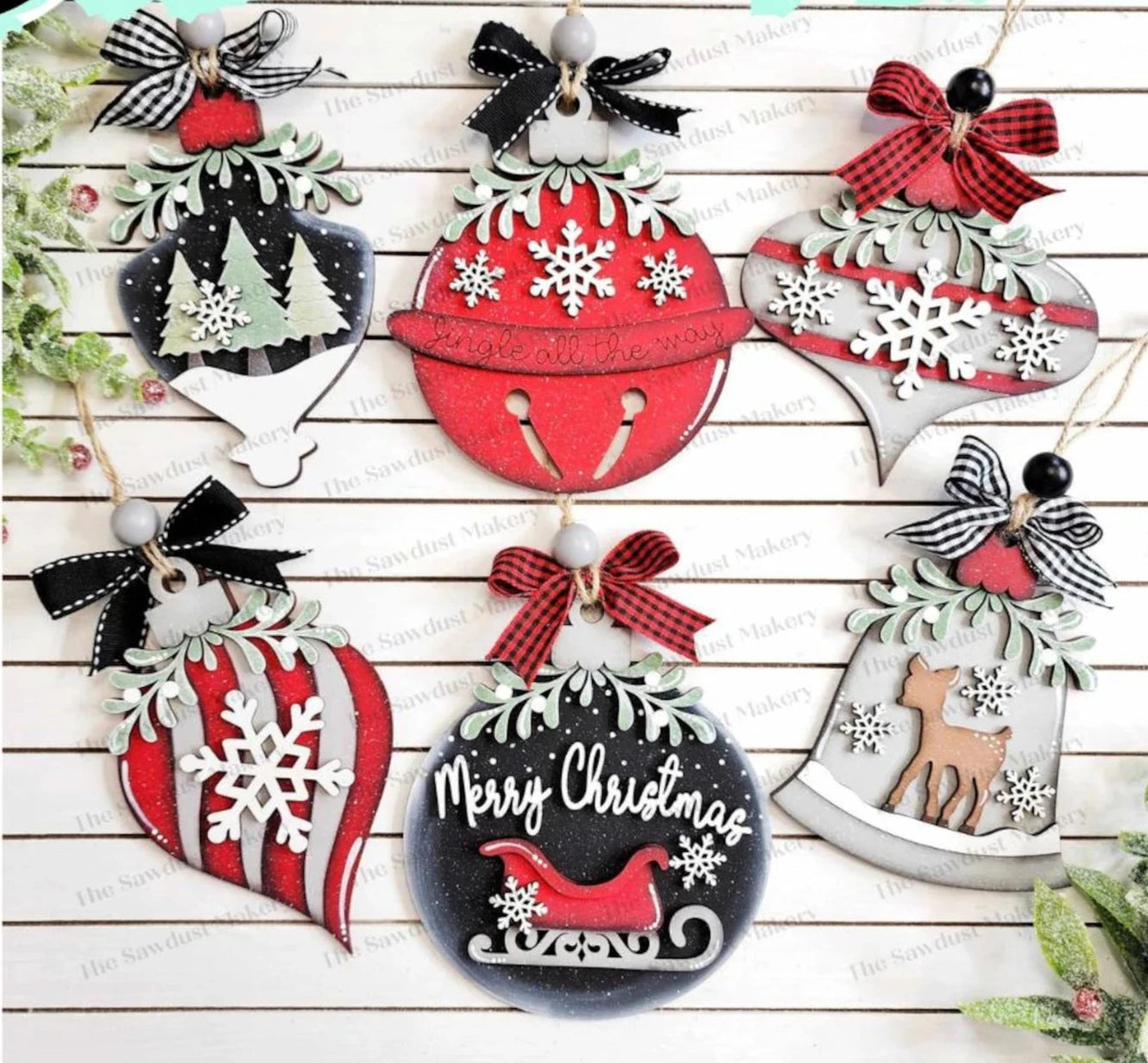 Mistletoe & Bell Christmas Ornaments- Paint Party