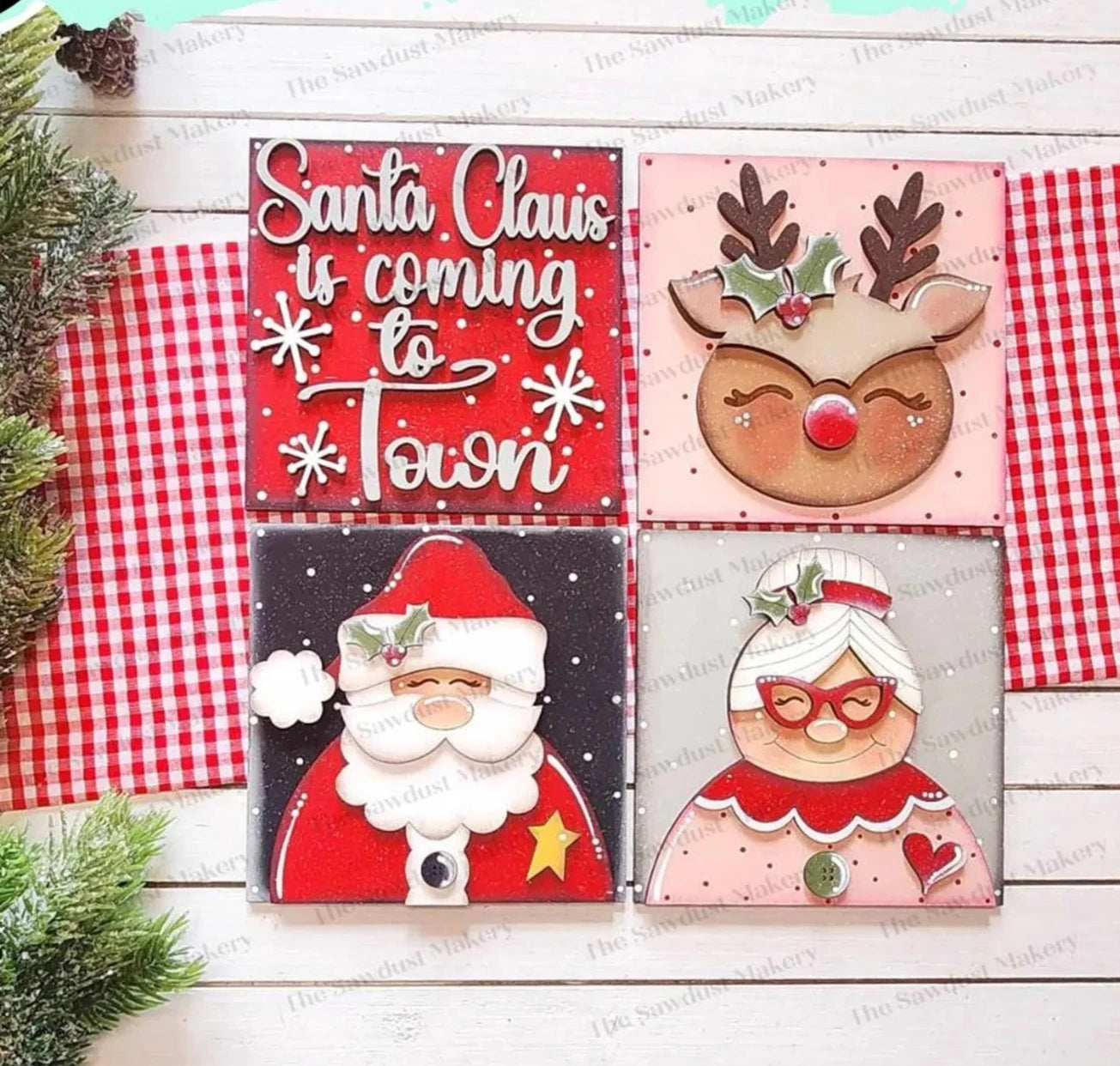 North Pole Quad Mix & Match Tiles- Paint Party Kit