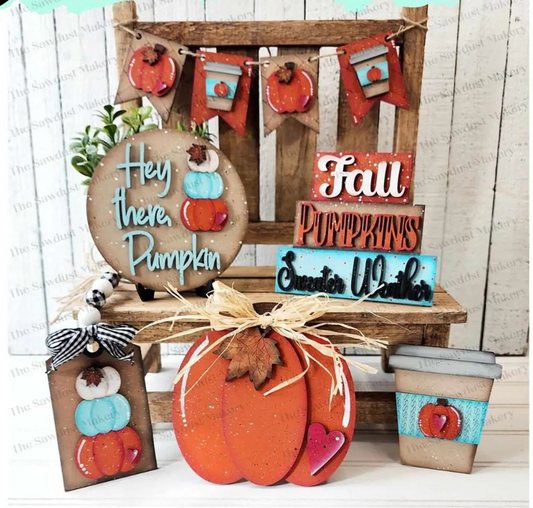 Hey There Pumpkin Fall Decor Set