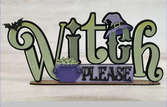Witch Please Shelf Sitter- Paint Party