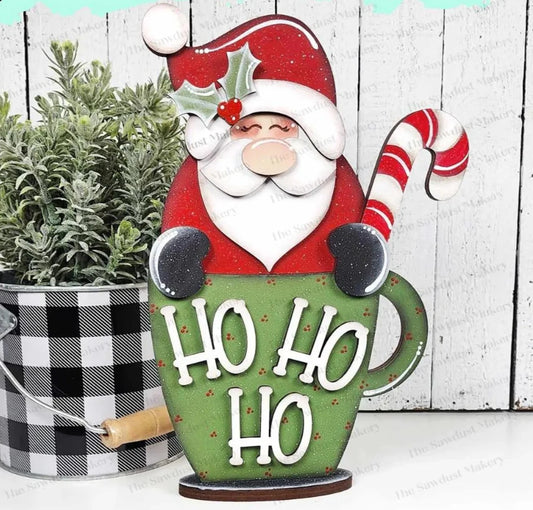 Santa Hot Cocoa Shelf Sitter- Paint Party