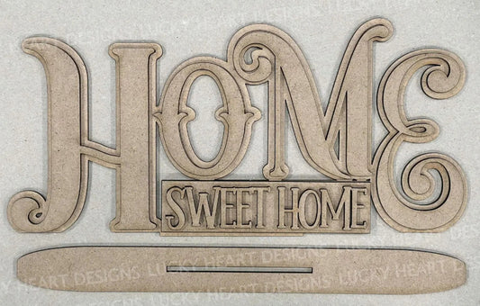 Home Sweet Home Shelf Sitter- DIY Blank
