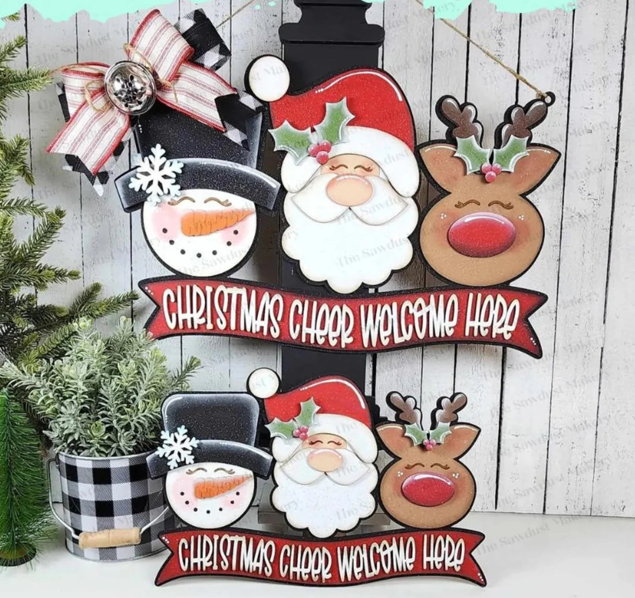 Christmas Cheer Welcome Here Hanger- DIY Blank