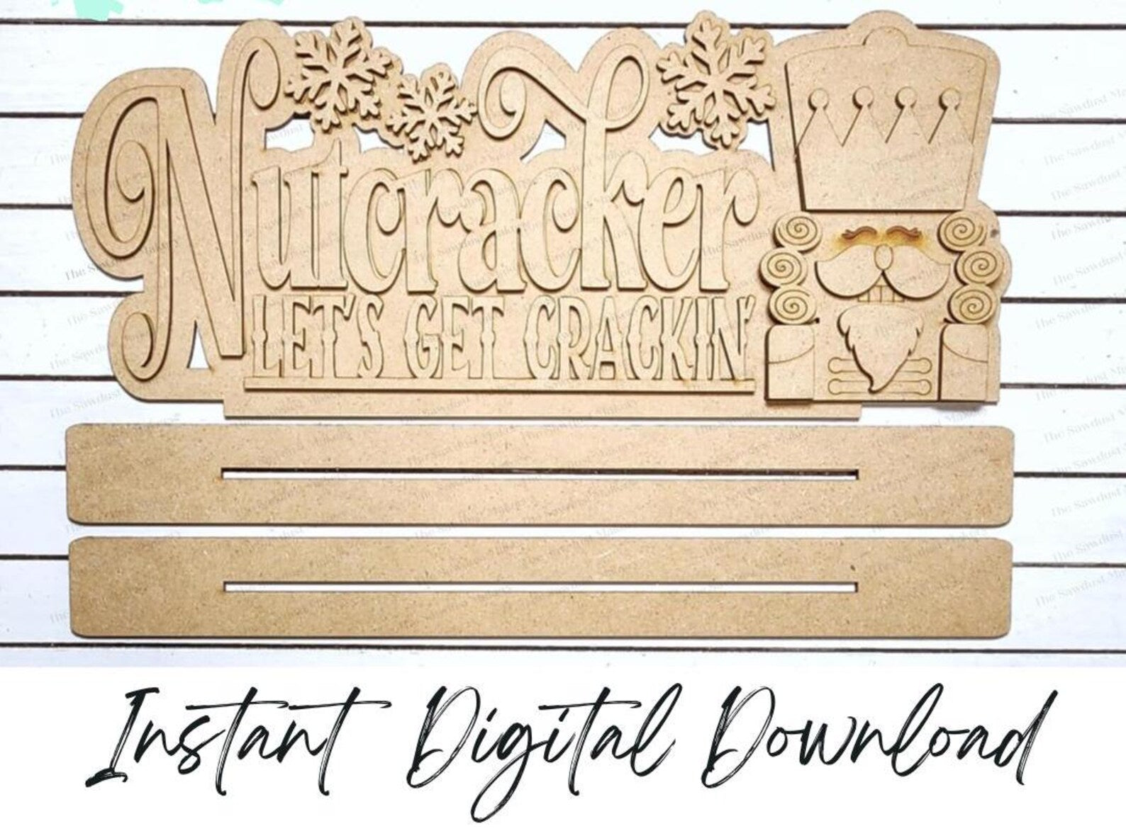 Lets Get Crackin Nutcracker Shelf Sitter- DIY Blank