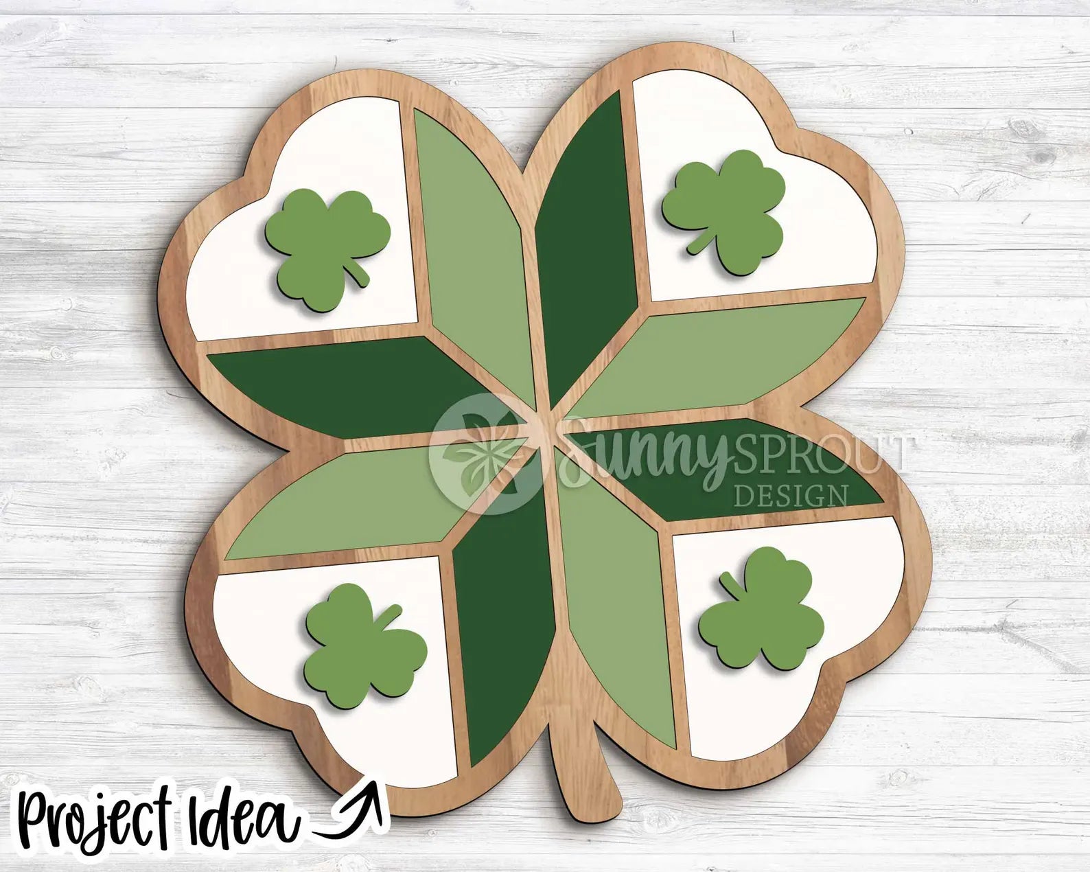 St. Patricks Quilt Round- DIY Blank