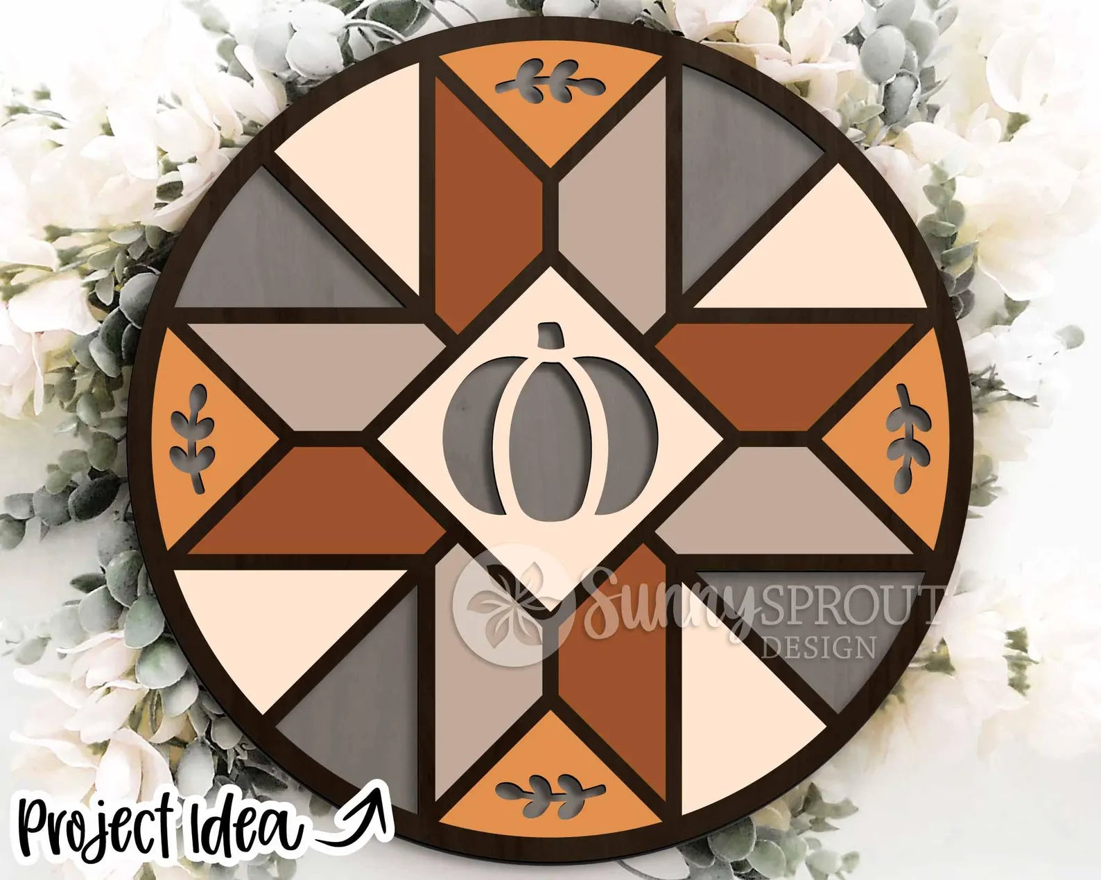 Fall Quilt Round- DIY Blank