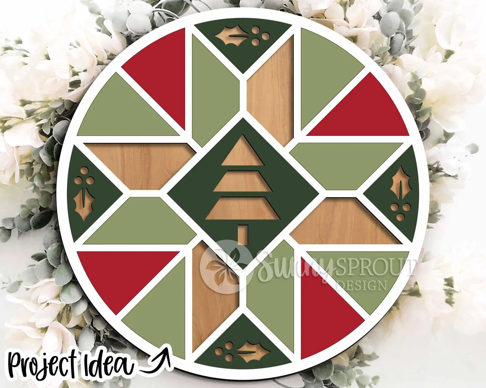 Christmas Quilt Round- DIY Blank