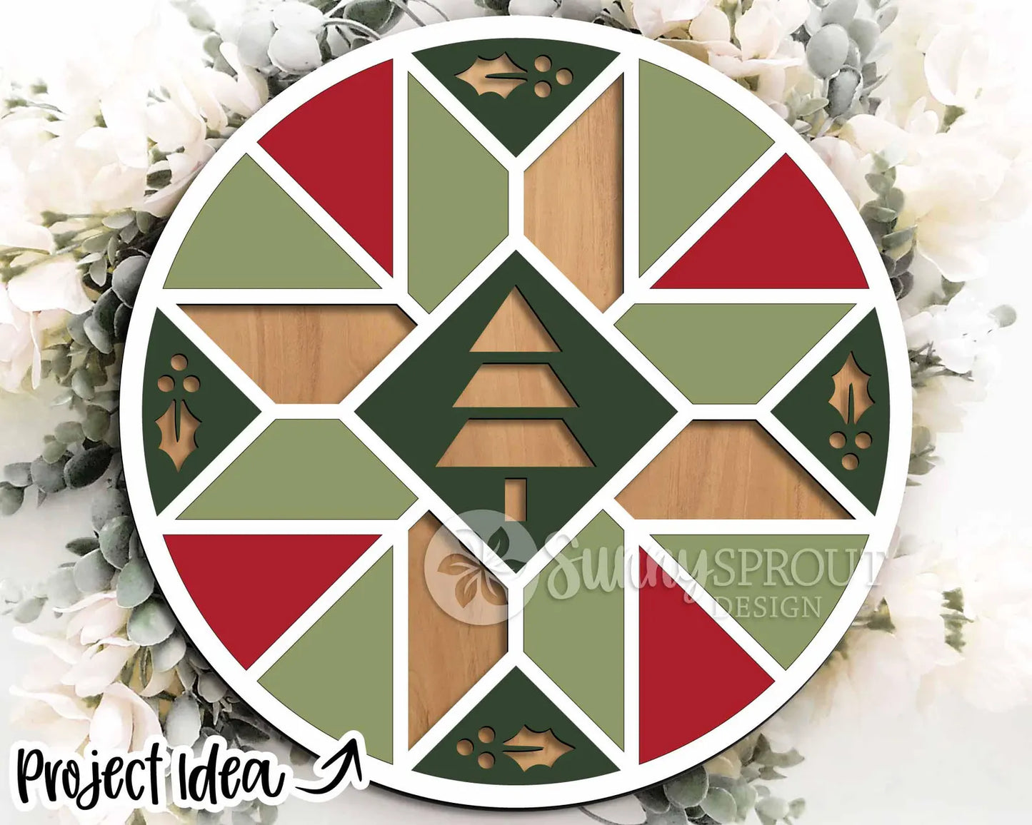 Christmas Quilt Round- DIY Blank