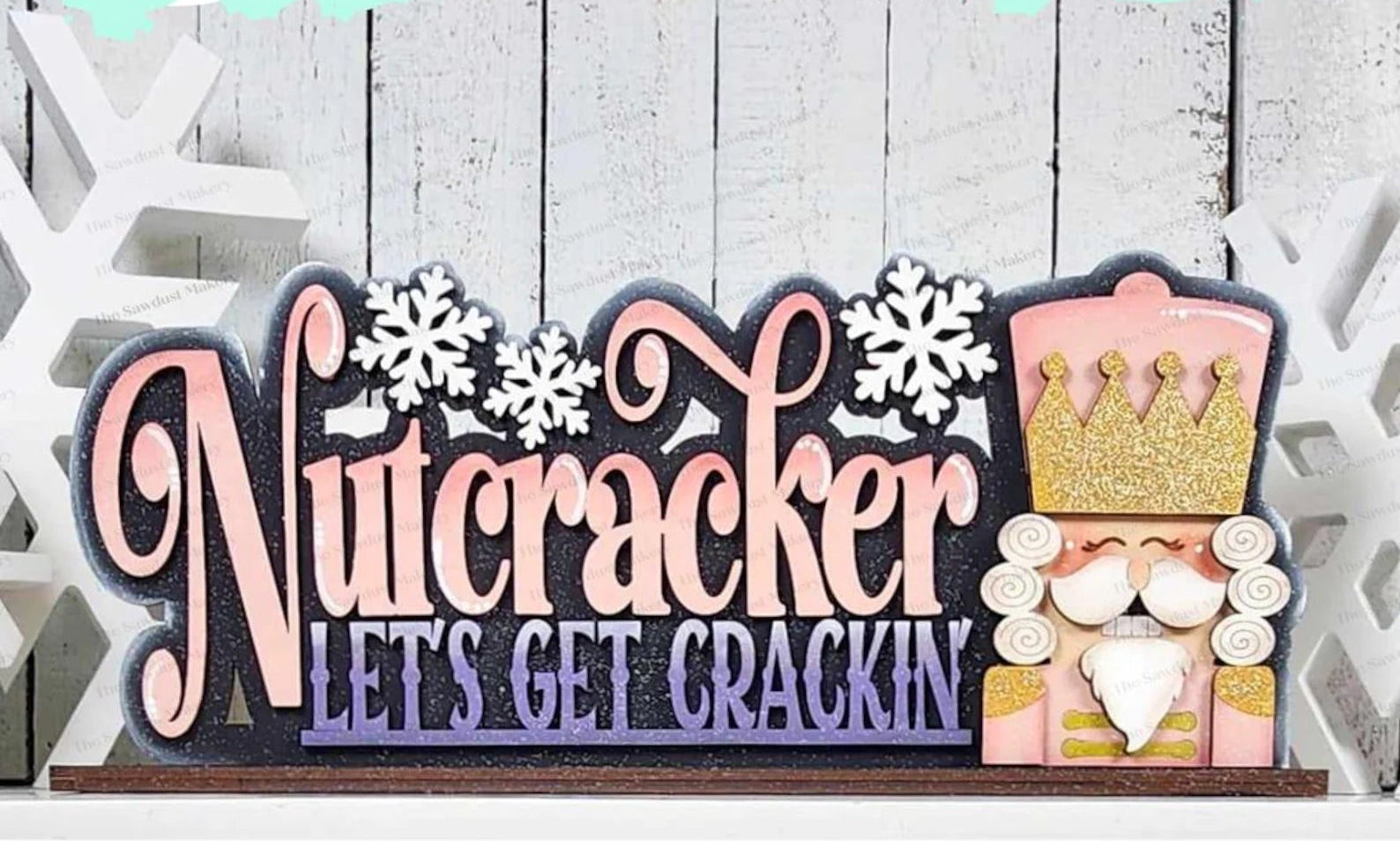 Lets Get Crackin Nutcracker Shelf Sitter
