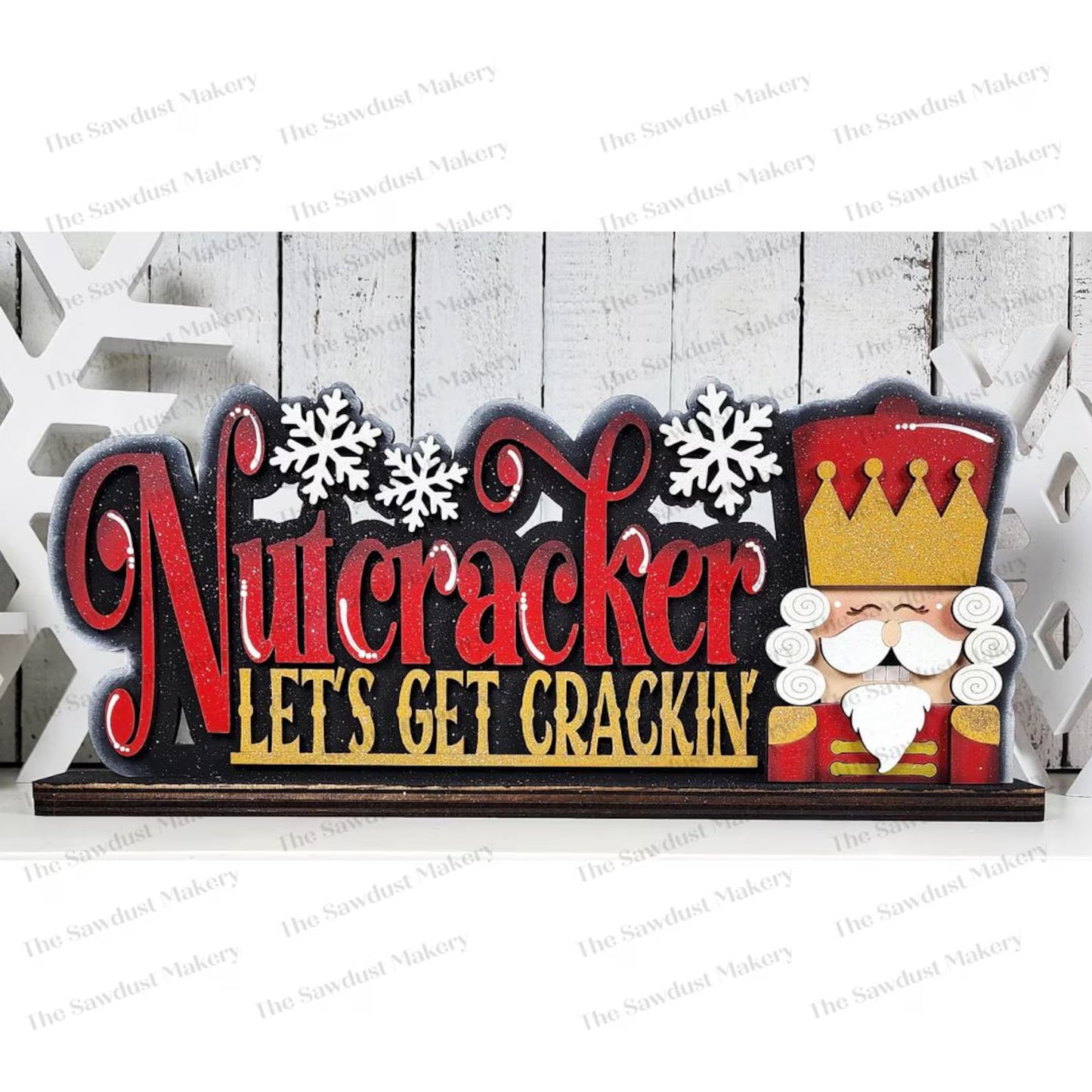 Lets Get Crackin Nutcracker Shelf Sitter- DIY Blank