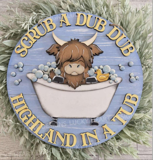 Scrub-a-Dub Dub Highland in a Tub Round