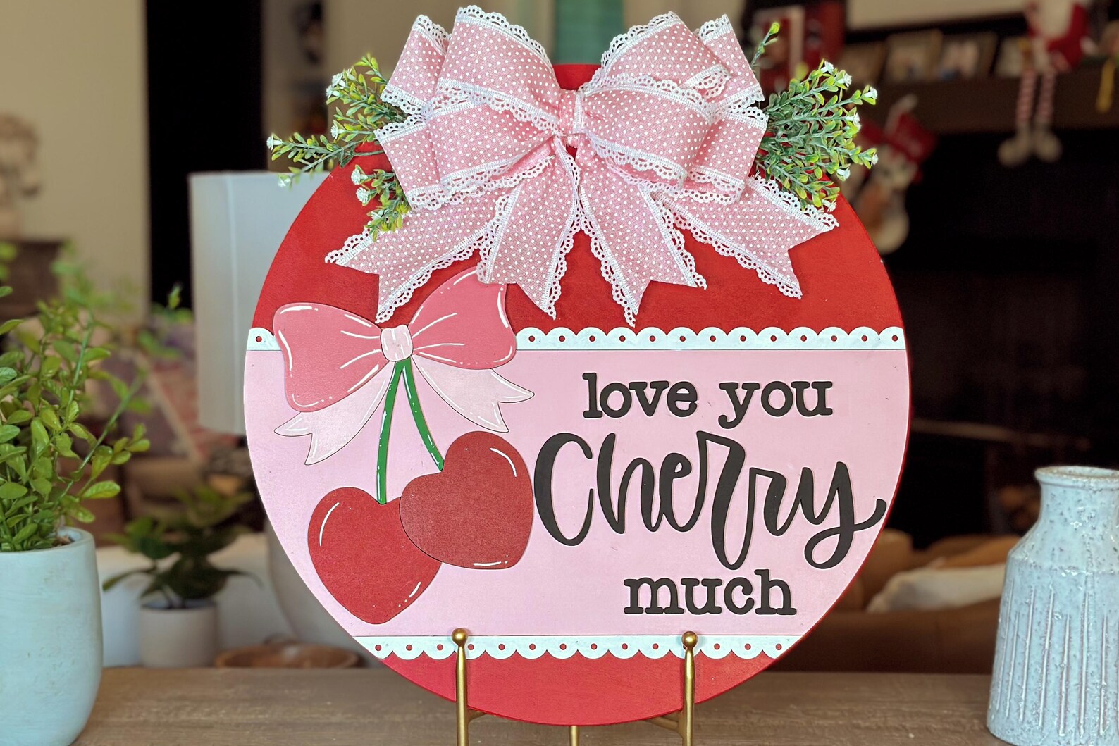 Love You Cherry Much Round- DIY Blank