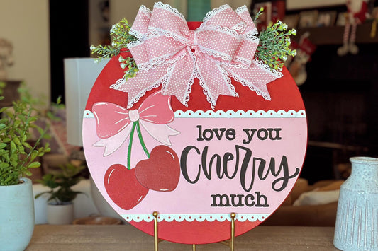 Love You Cherry Much Round- Paint Party Kit