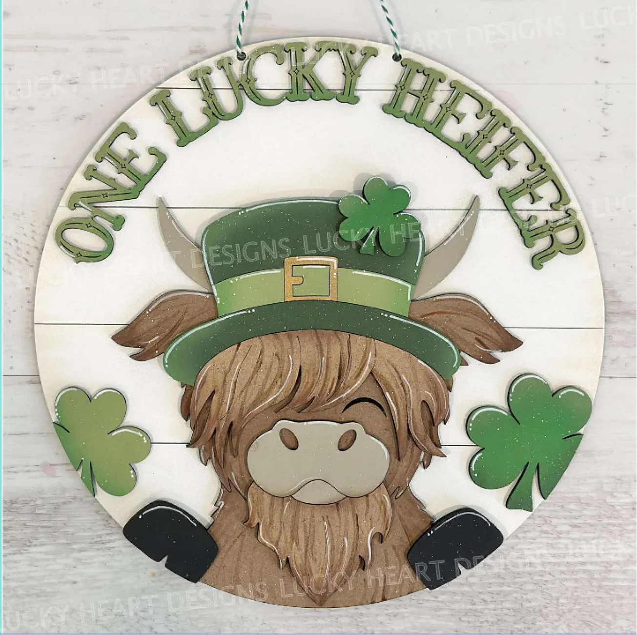 One Lucky Heifer Round - DIY Blank