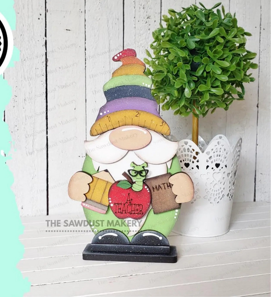 Boy Teacher Gnome - Paint Party Kit