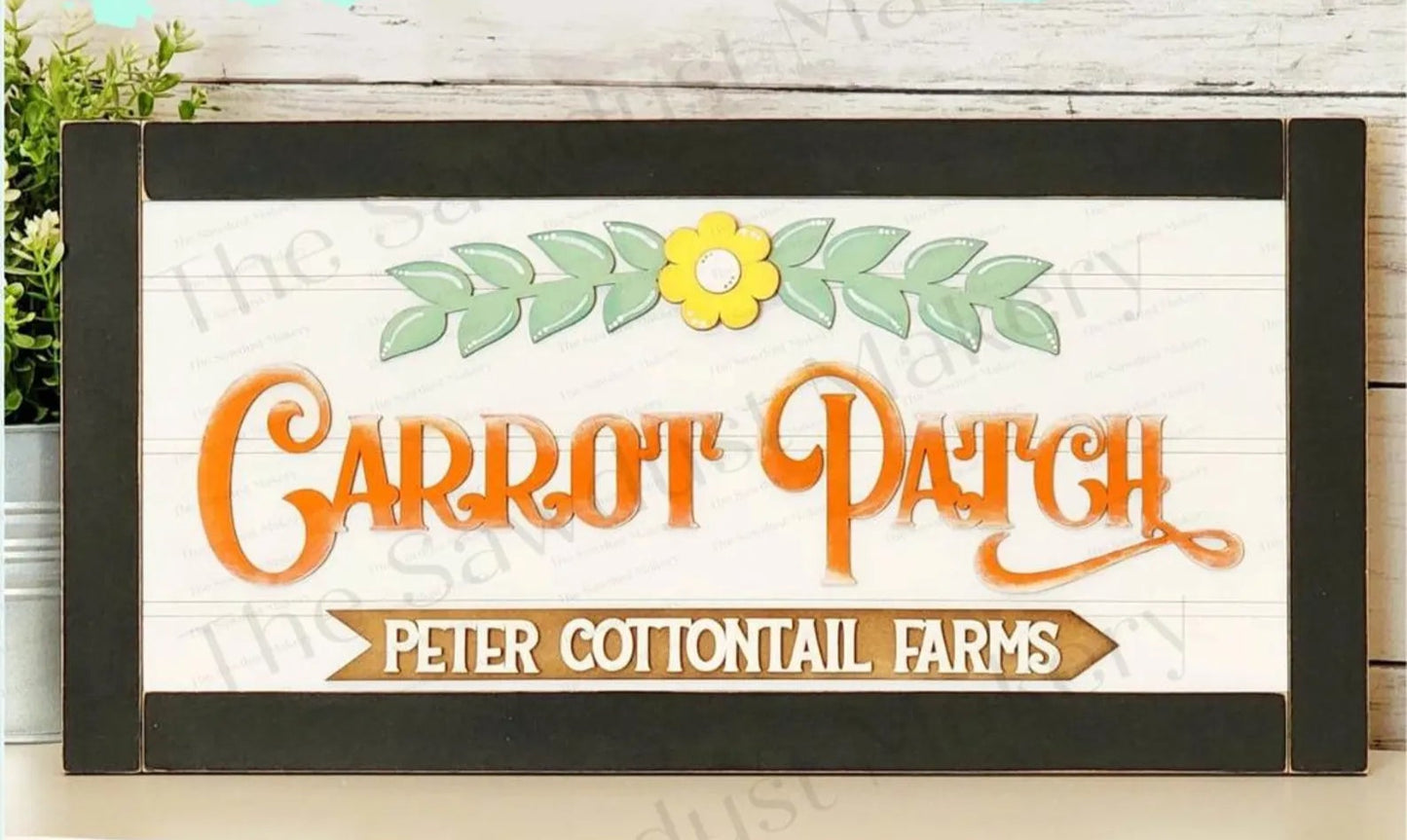 Carrot Patch Farmhouse Easter Sign- Paint Party