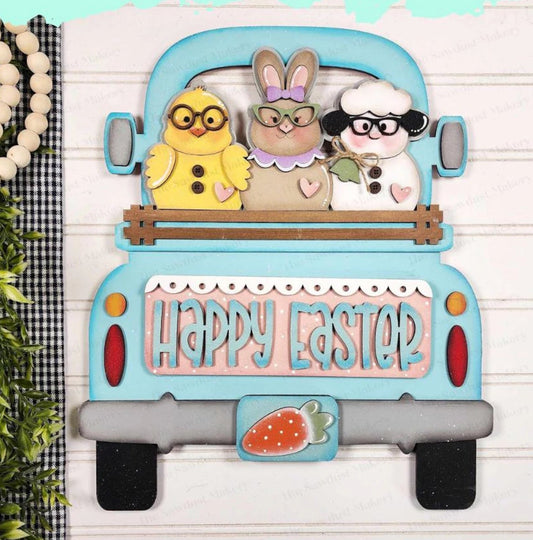 Interchangeable Truck & Happy Easter Pals Inserts- DIY Blank